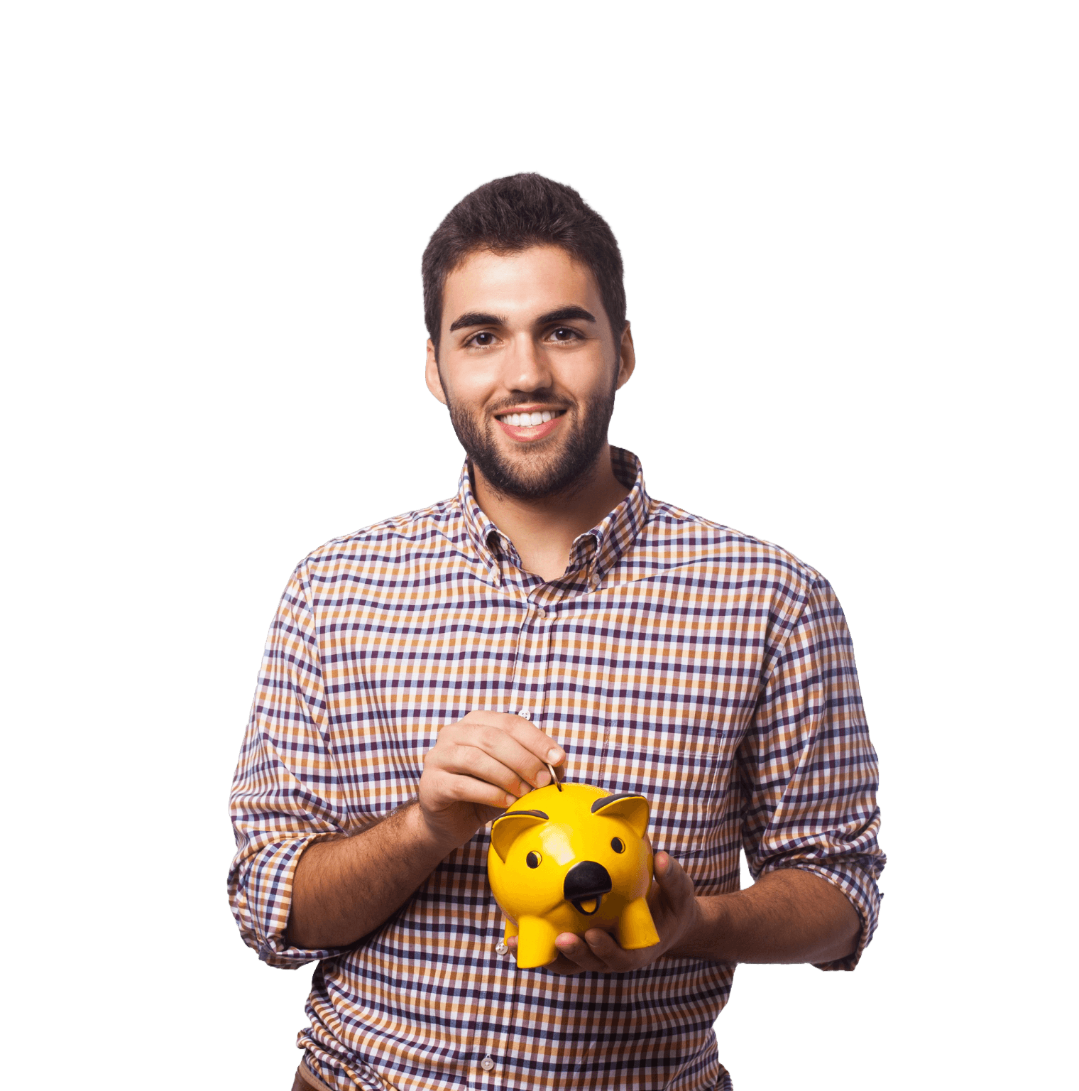 Person with piggy bank